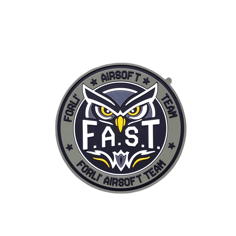 Compass Badge: pvc patch on black nylon