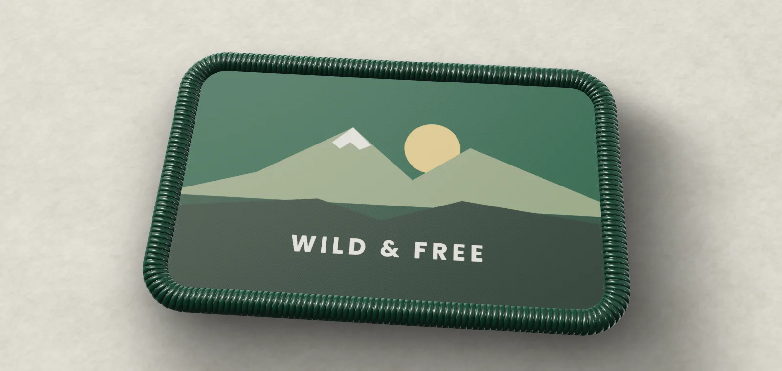 Trail Print: sublimated patch on cream fleece
