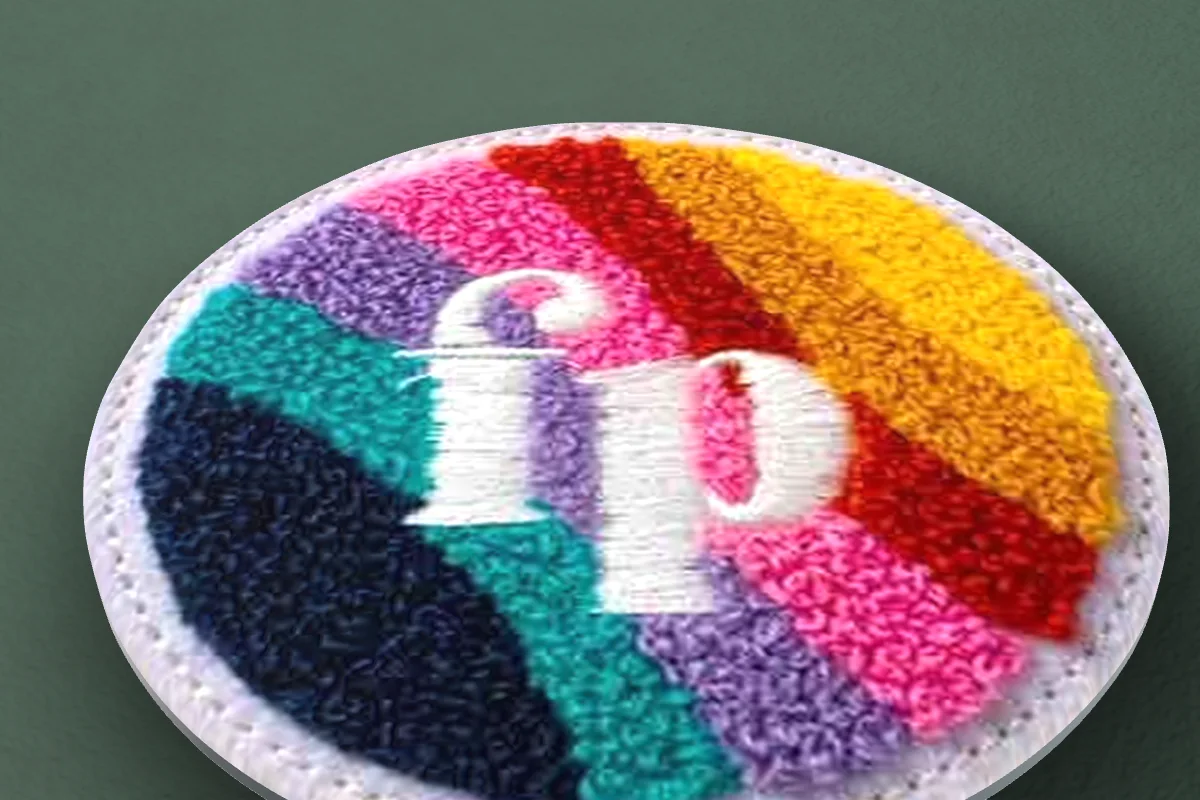 Macro close-up: chenille fibers
