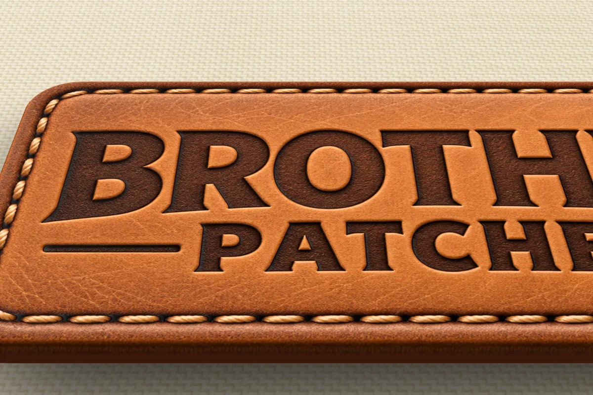 Macro close-up: leather embossing